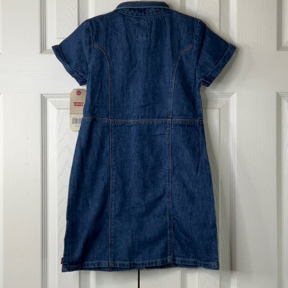 Levi’s Girls Short Sleeve Button Up Denim Dress Size L(6X) - Picture 9 of 9